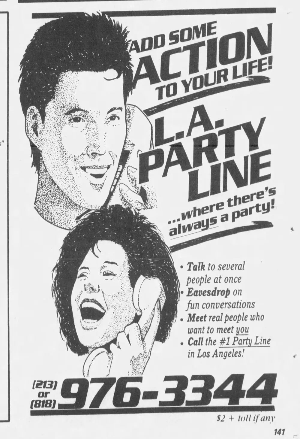 An original party line of LA in the early 1980s